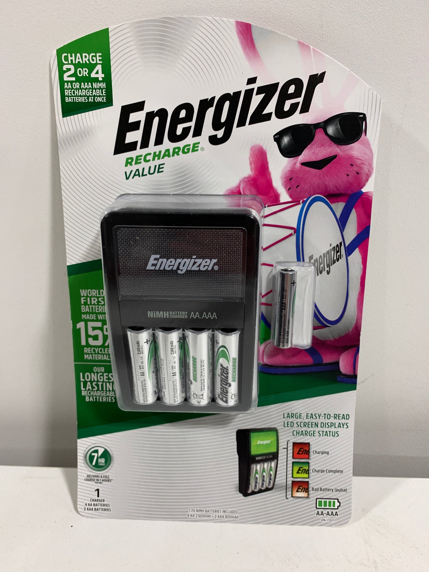Energizer Rechargeable Charger with 4 AA + 1 AAA Batteries