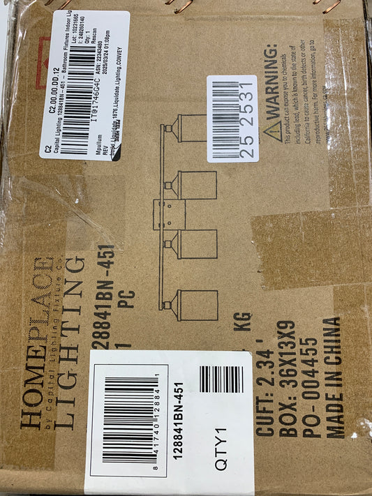 Capital Lighting 128841-451 Colton 4 Light 34" Wide Bathroom Vanity Light Brushed Nickel