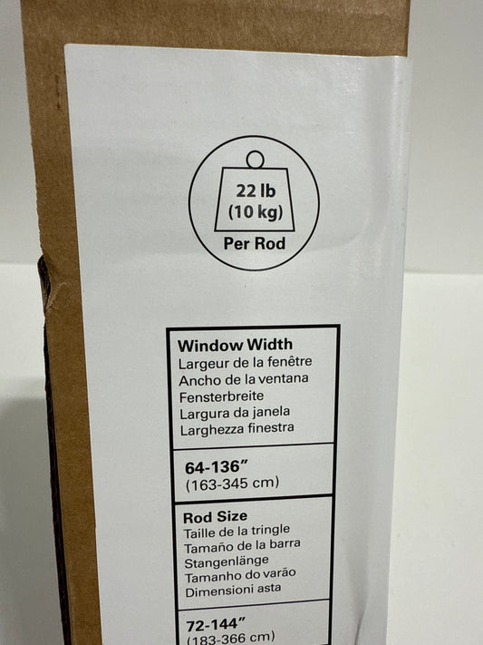 Umbra Cappa Single Curtain Rods 72-144"