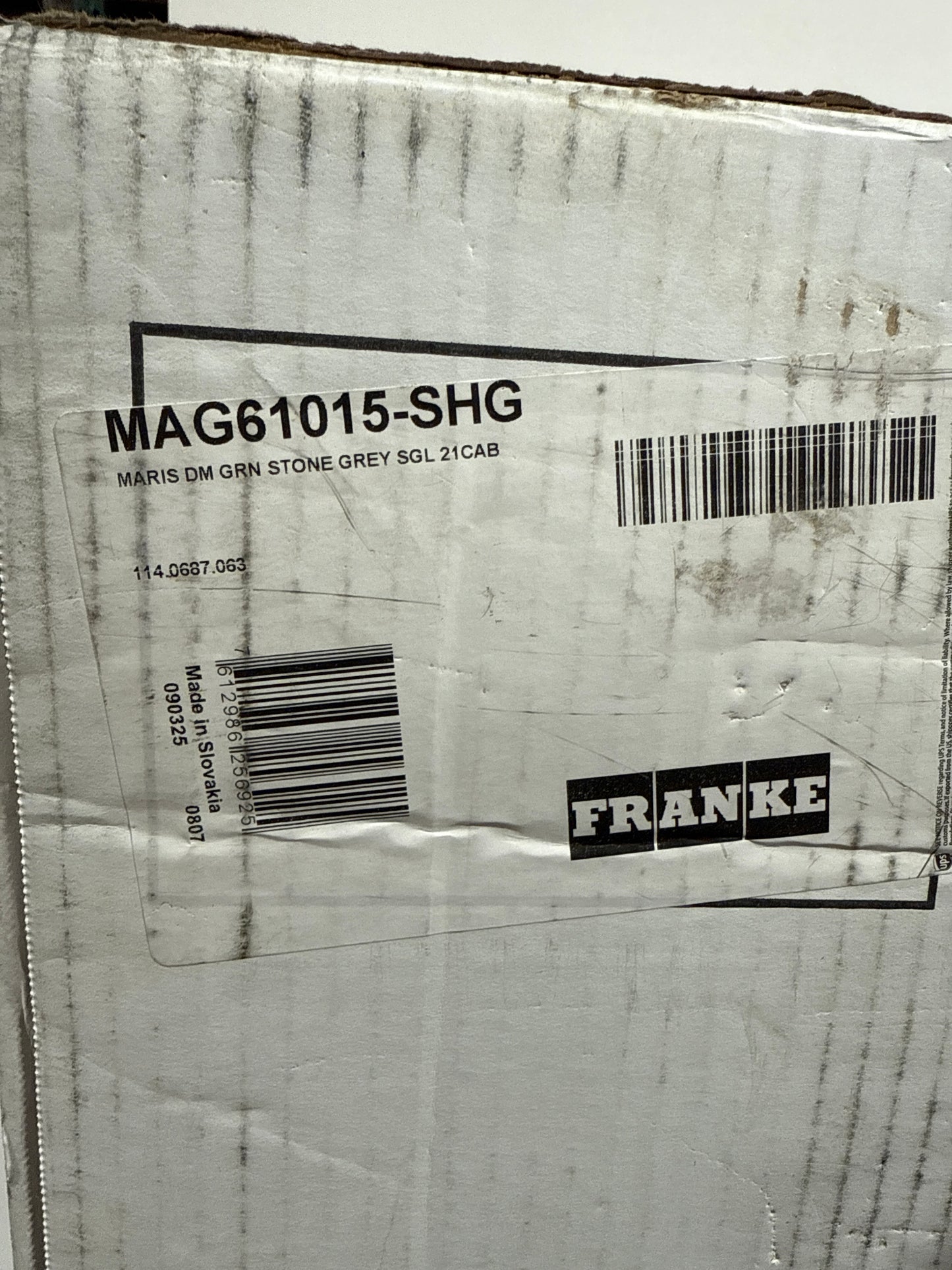 Franke MAG61015 Maris 17-5/16’’ Undermount Single Basin Granite Bar Sink Stone Grey Sinks Bar Sinks - *Plumbing