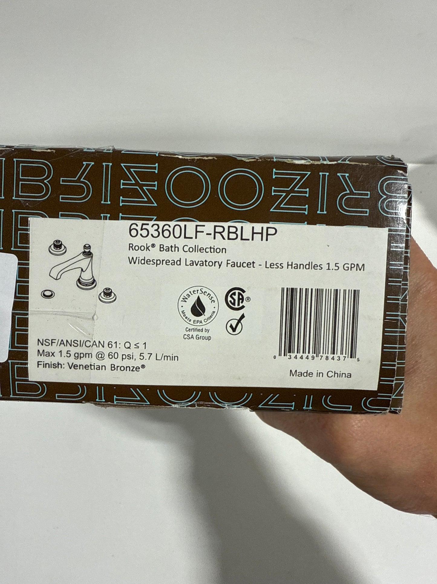 Brizo 65360LF-LHP Rook Widespread Bathroom Faucet with Pop-up Drain Assembly Less Handles