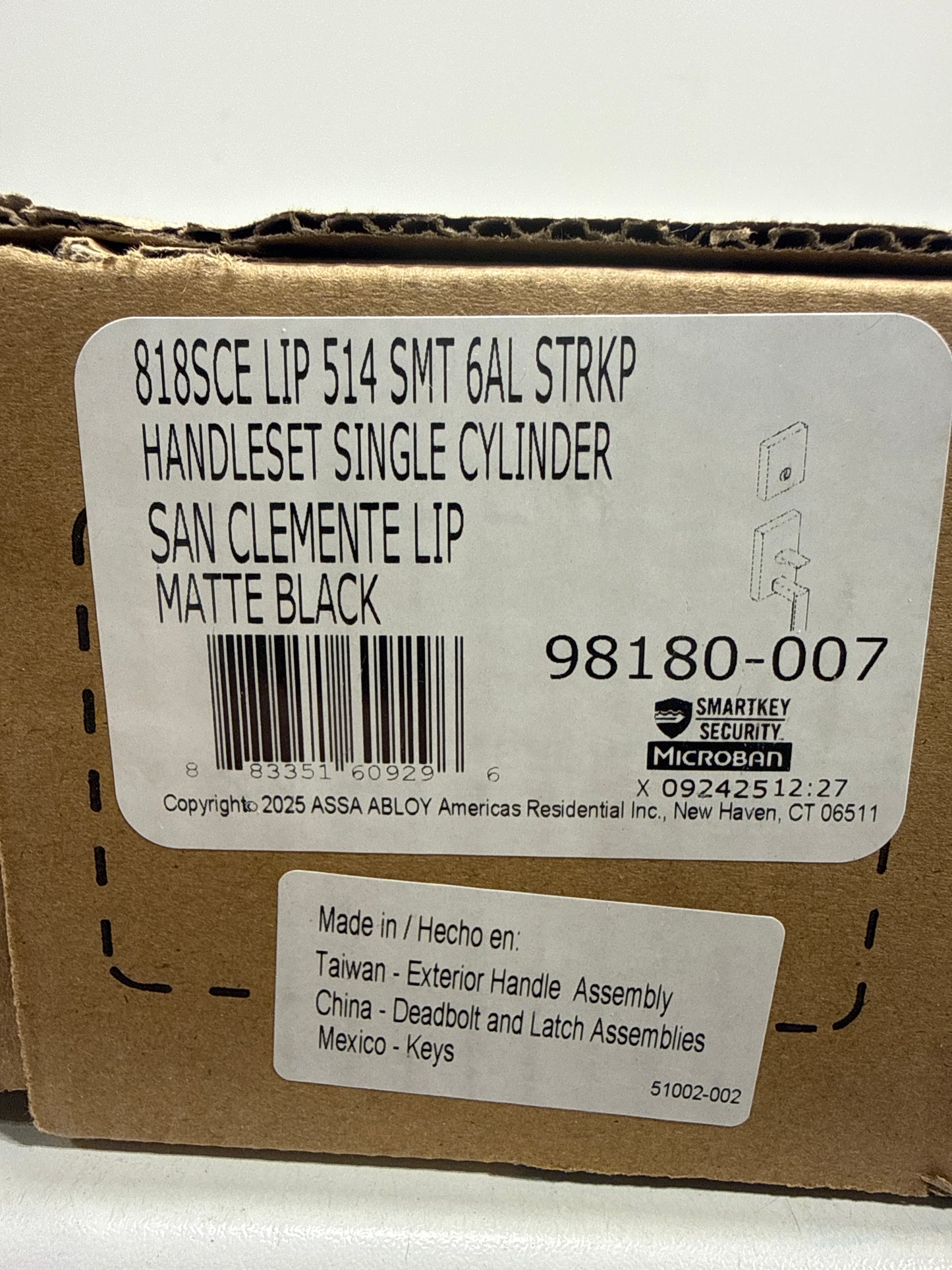 Kwikset 818SCELIP-514S San Clemente Handleset in Iron Black