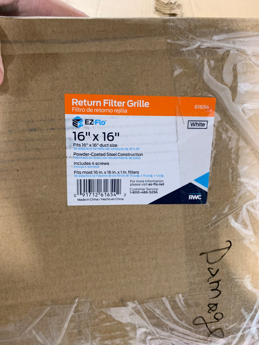 EZ-Flo 16 in. X 16 in. Steel Return Filter Grille