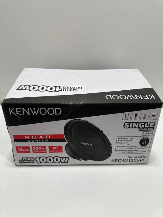 Kenwood - Road Series 12" Single-Voice-Coil 4-Ohm Subwoofer - Black