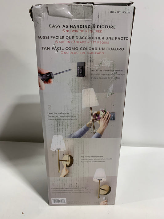 Globe Set of 2 Rechargeable LED Wall Sconces Dimmable