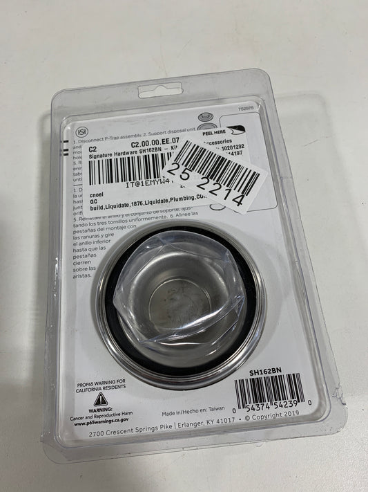 Signature Hardware - Strainer Basket and Stopper & Flange- Brushed Nickel