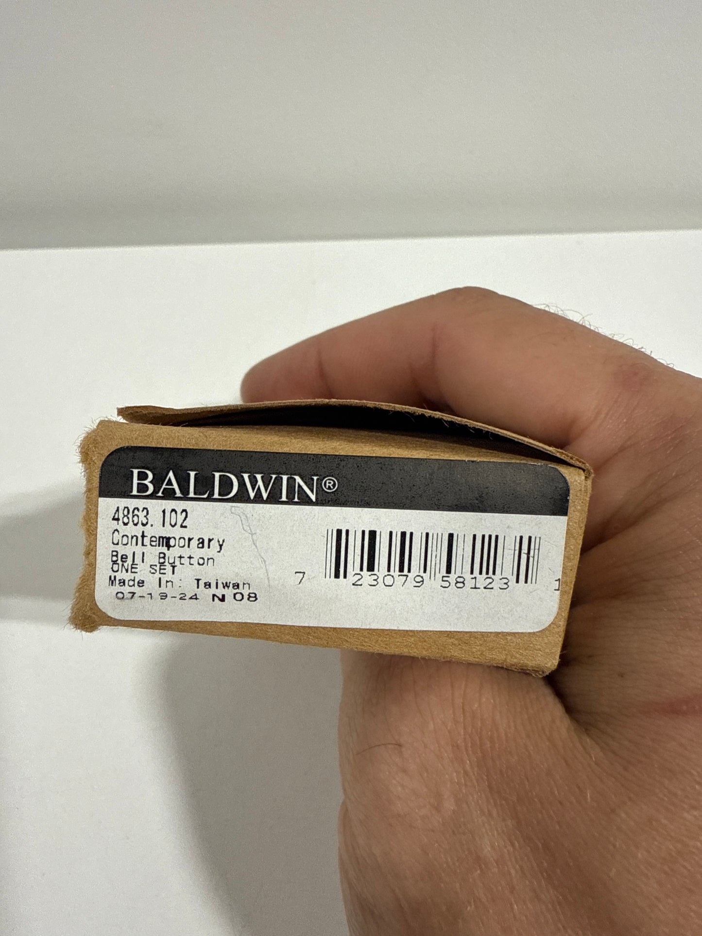 Baldwin 4863 3 X 1-1/2 Illuminated Rectangular Door Bell