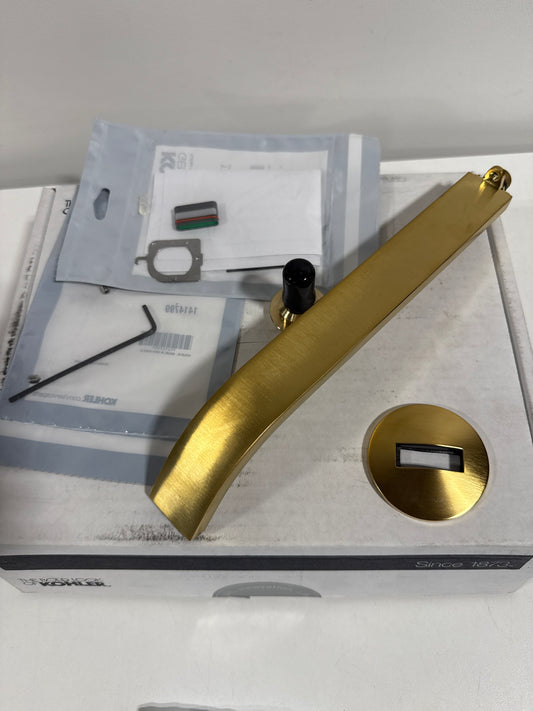 Scratched KOHLER Components Wall-mount Bathroom Sink Faucet Spout with Ribbon Design, 1.2 Gpm