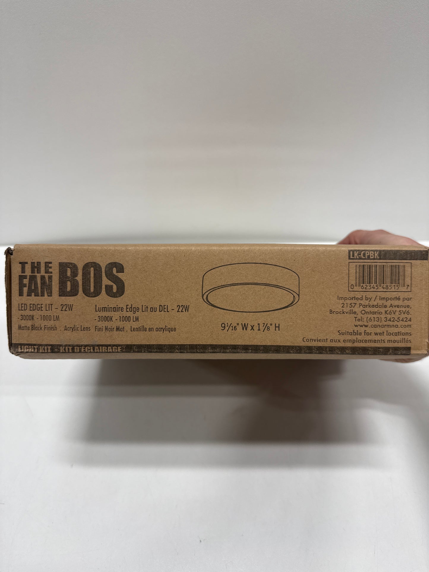 Canarm Lighting LK-CPBK Led Light Kit Fan Matte Black