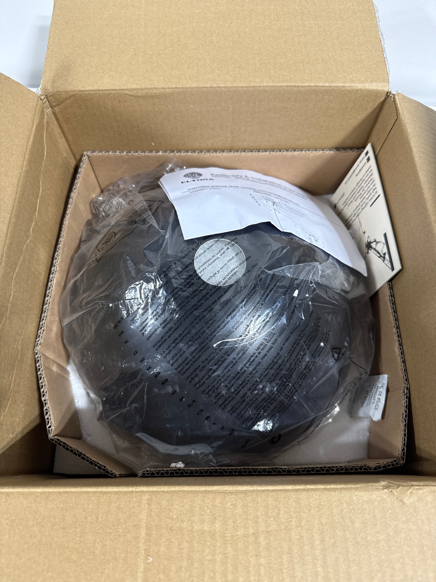 ELYONA Dome Pendant Light for Kitchen Island 12" Modern Hanging Lamp Rubber Wood Matte Black Metal Shade