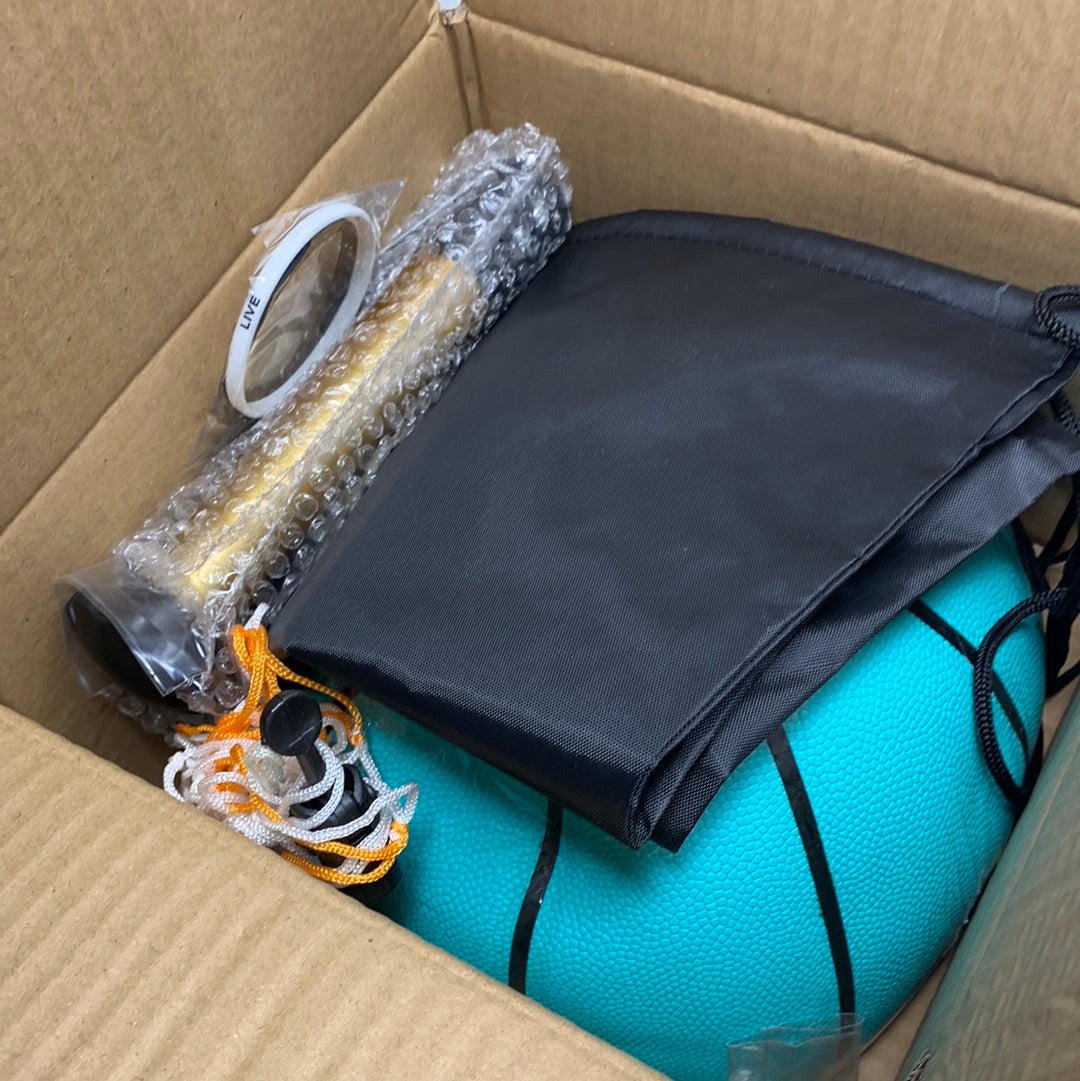 KWOOD Engraved Custom Outdoor Indoor Basketball Gifts - I Love You to The Moon and Back- for Son Graduation Birthday (Blue-for Son)