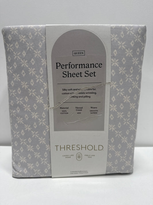 Queen 400 Thread Count Holiday Performance Sheet Set Twinkle Stars - Threshold