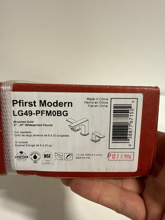 Pfister LG49-PFM0 Pfirst Modern 1.2 GPM Widespread Bathroom Faucet Brushed Gold