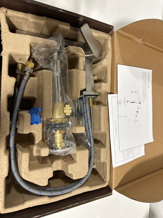 Signature Hardware 948575 Hibiscus 1.2 GPM Single Hole Bathroom Faucet Brushed Nickel Faucet Bathroom Sink Faucets Single Handle