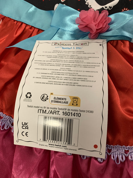 Dia de los Muertos Costume Kids 3-4 Princess Factory