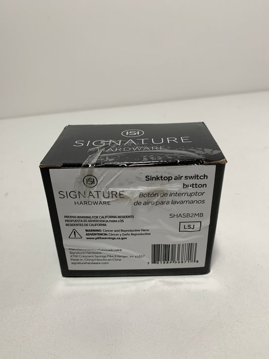 Signature Hardware 953887 Air Switch Button Only Matte Black Garbage Disposal Accessories