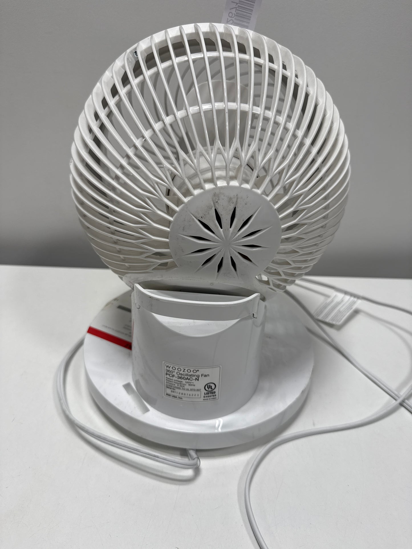 Used IRIS WOOZOO 360° Oscillating Fan & Timer 3 Speed Settings