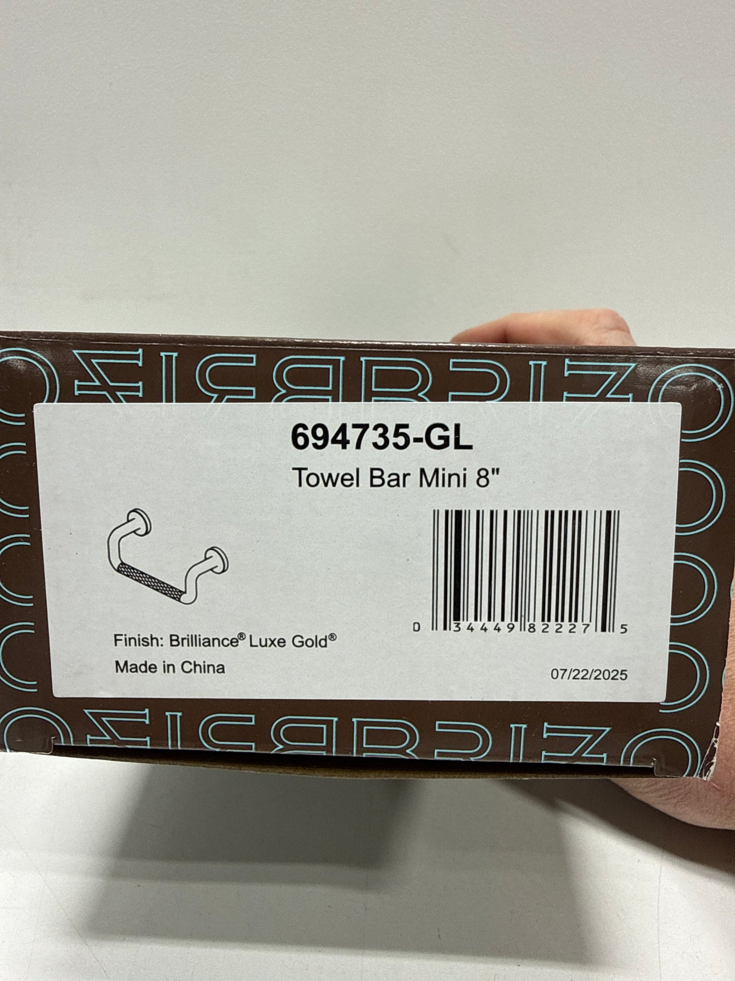 Brizo Litze 694735-GL 8" Towel Bar