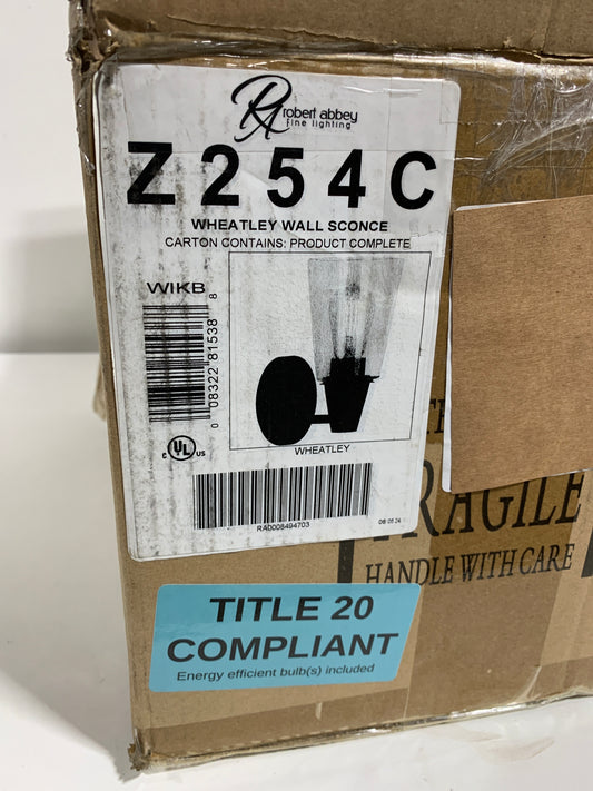 Robert Abbey Wheatley Bath Wall Sconce - Color: Bronze - Size: 1 Light - Z254C