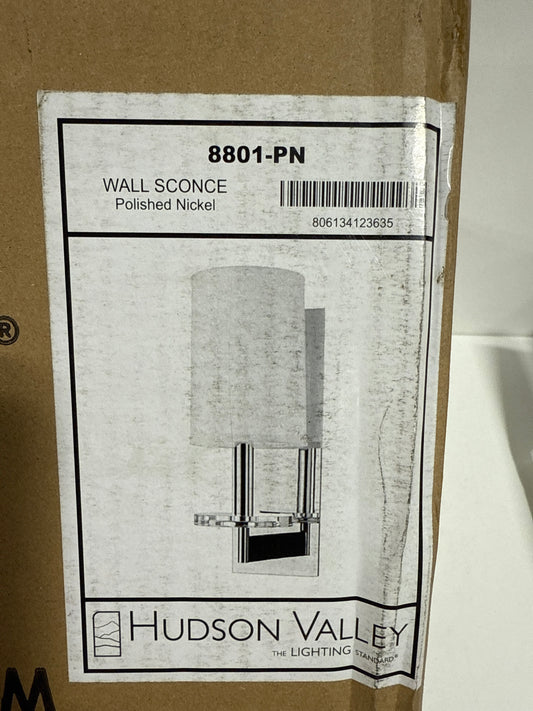 Hudson Valley 8801-PN Chelsea 1 Light 5 Inch Polished Nickel