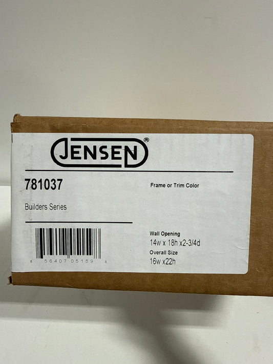 Jensen Builder Series 22 in. Recessed Mount Medicine Cabinet in Basic White