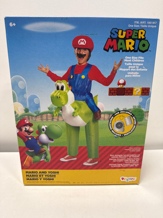 Mario Riding Yoshi Inflatable Halloween Costumes for Kids
