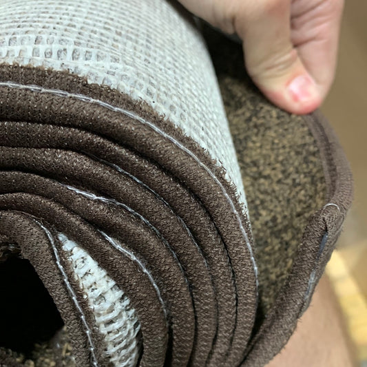 Furnish my Place Modern Indoor/Outdoor Commercial Solid Color Rug - Chocolate, 7' x 7', Pet and Kids Friendly Rug. Made in USA, Square, Area Rugs Great for Kids, Pets, Event, Wedding