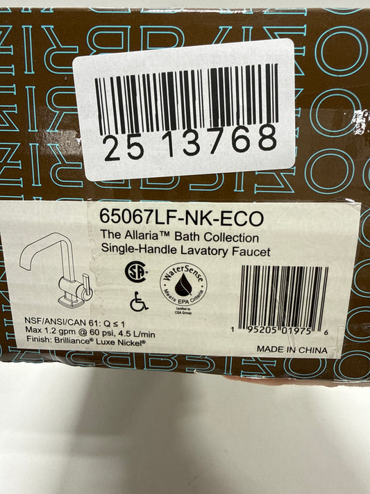 Brizo 65067LF-ECO Allaria 1.2 GPM Single Hole Bathroom Faucet Less Drain Assembly Luxe Nickel