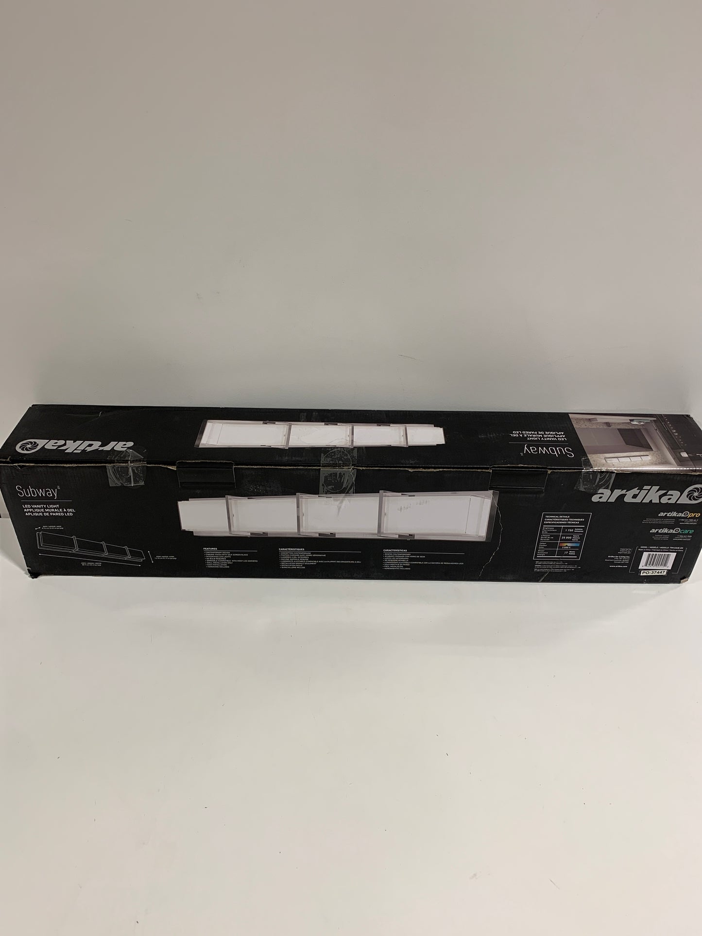 Artika Subway LED Integrated 35-Inch 4-Section Vanity - Chrome Finish Chrom