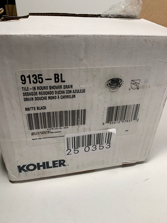 KOHLER K-9135 Clearflo Round Design Tile-in Shower Drain