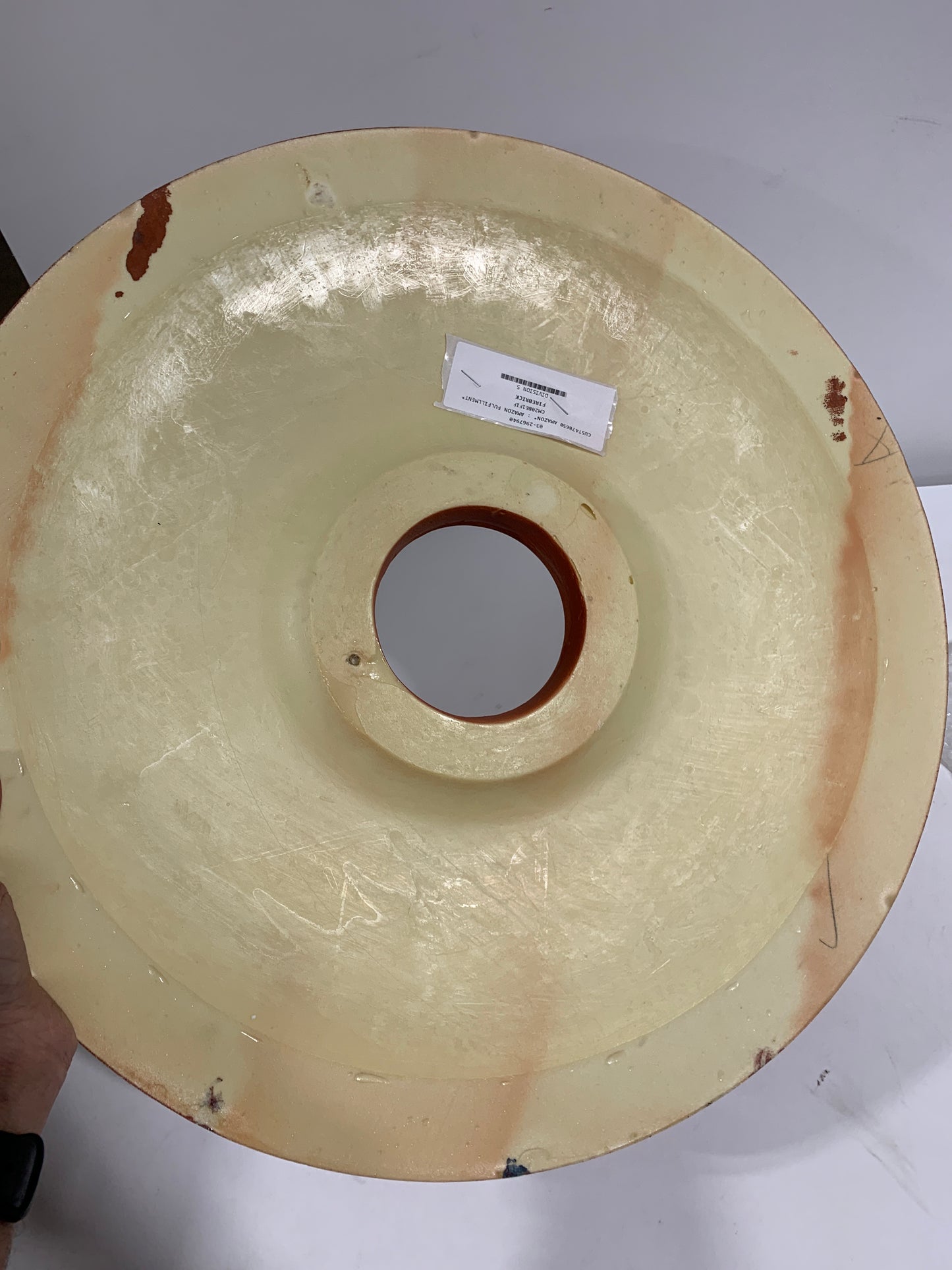 See Desc Ekena Millwork CM20BE1FIF Berkshire Ceiling Medallion, Firebrick