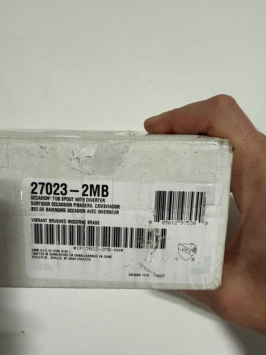 KOHLER K-27023 Occasion Wall-mount Bath Spout with Straight Design and Diverter