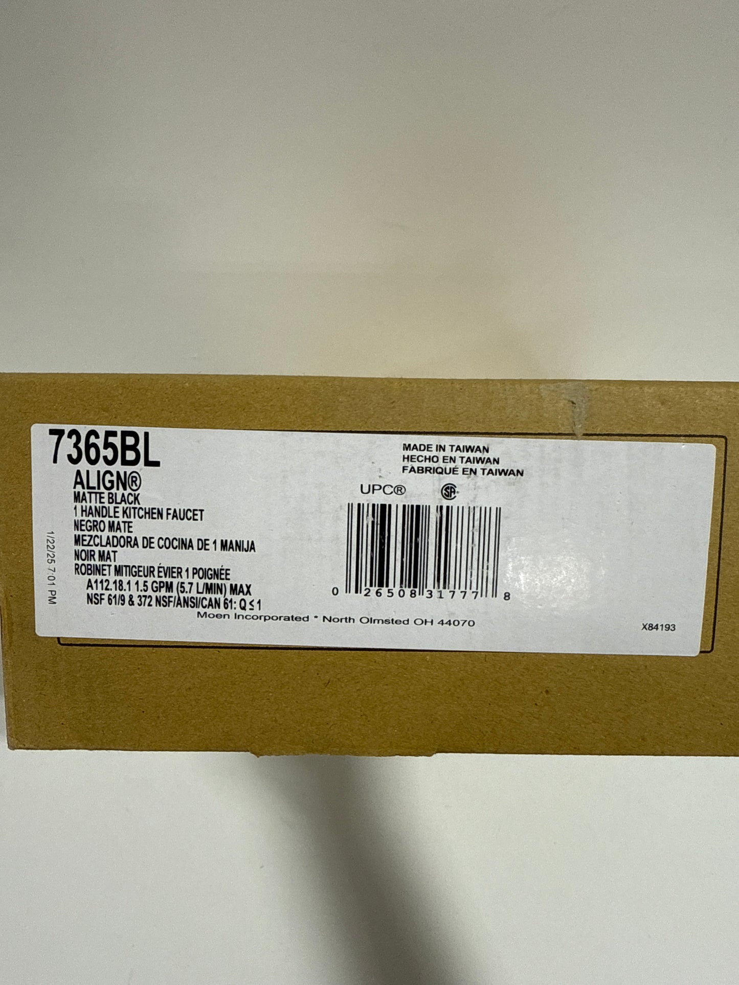 Used Moen 7365BL Kitchen Faucets and Accessories, Matte Black