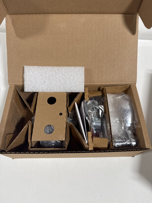 Baldwin PV.CUR.L.TRR Curve Privacy Leverset with Traditional Round Rose - Left Handed Polished Chrome