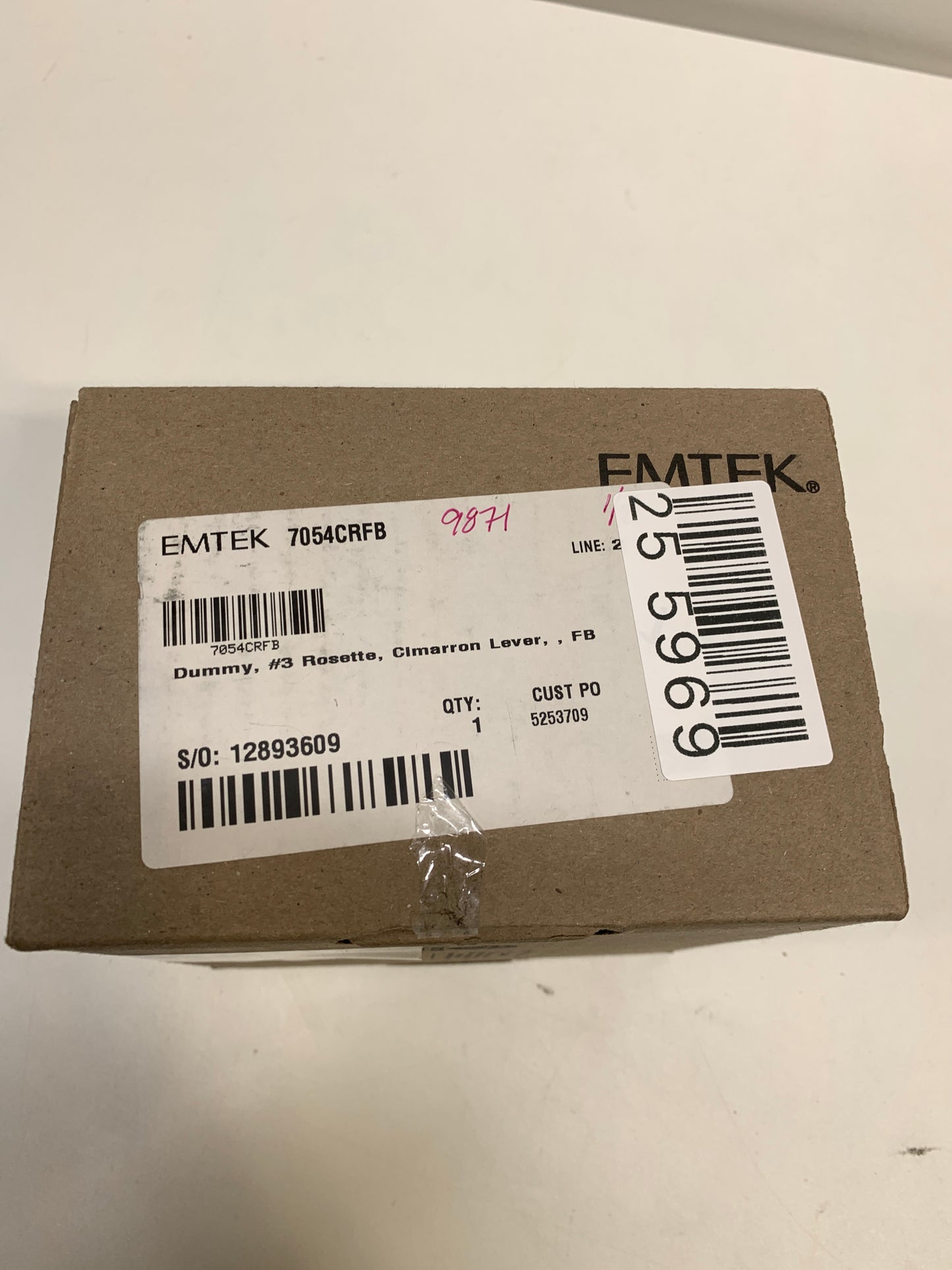 Emtek Cimarron Reversible Non-Turning 1 sided Dummy Door Lever Set from the Sandcast Bronze Collection