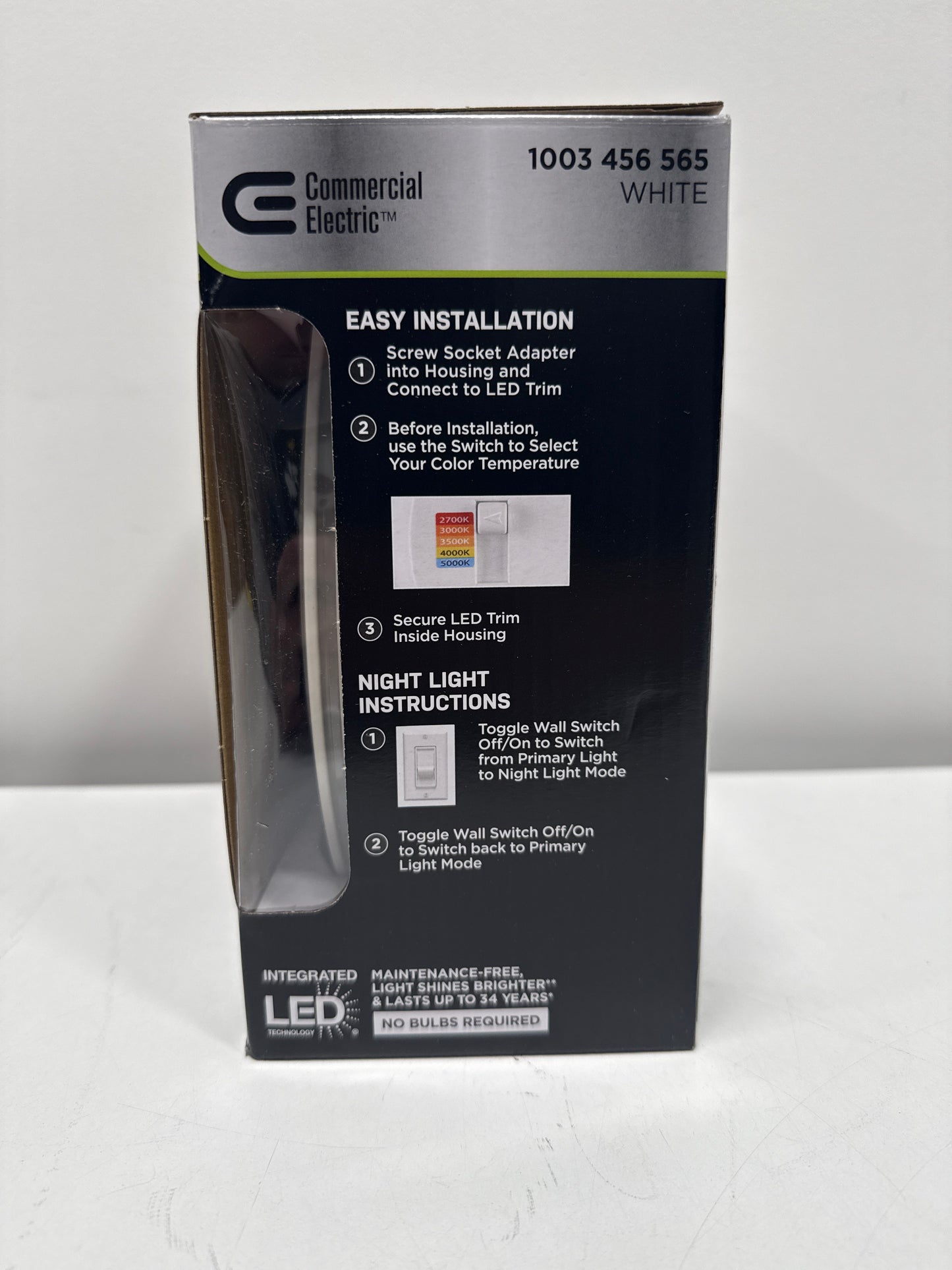 Commercial Electric 6 in. Adjustable CCT Retrofit Integrated LED Recessed Downlight Trim with Night Light 670LM Kitchen Lighting