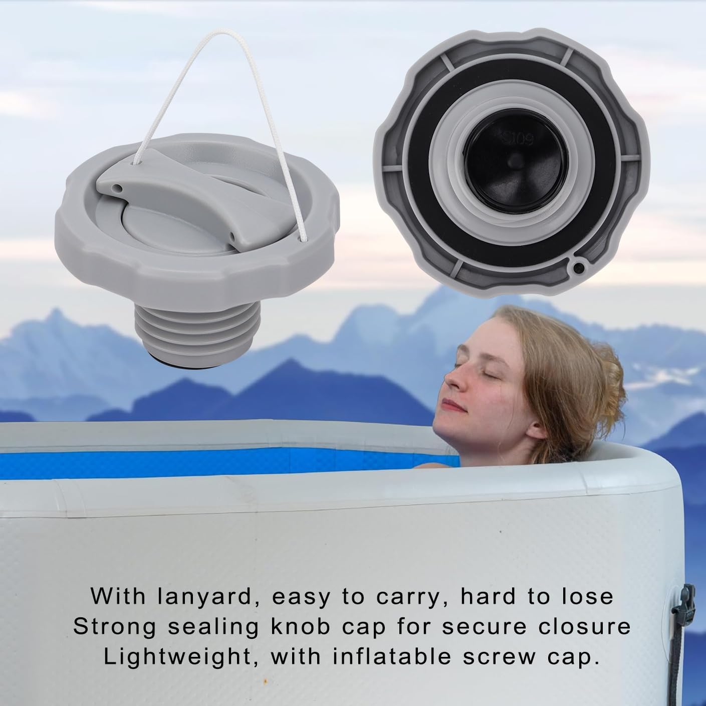 P05767 Air Valve Cap Compatible with Coleman Bahamas Airjet Saluspa Lay Z Spa Inflatable Hot Tub Replacement Parts Replacement One Way Air Valve Cap