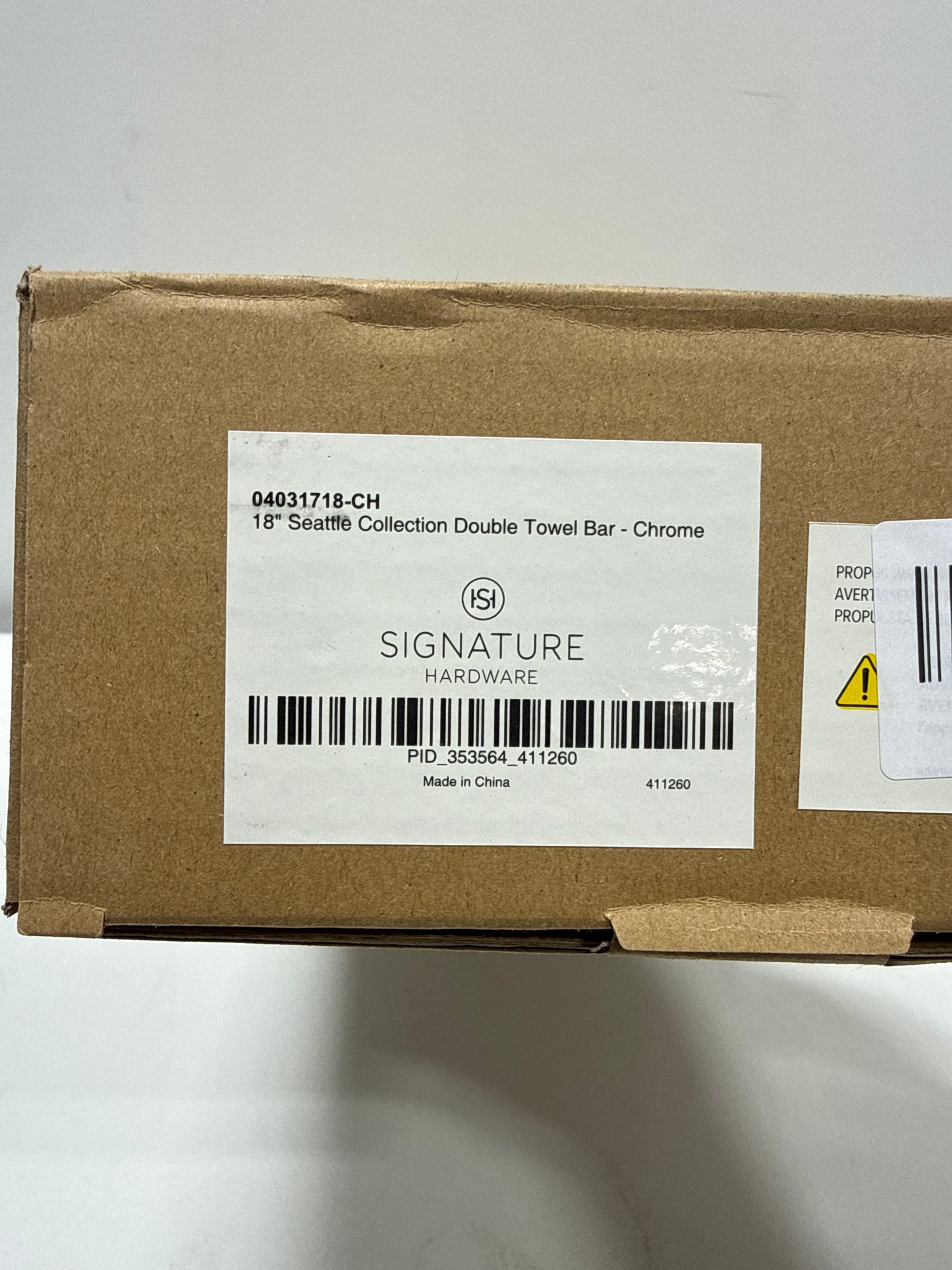 Signature Hardware 921701-18 Seattle 18" Double Towel Bar Chrome