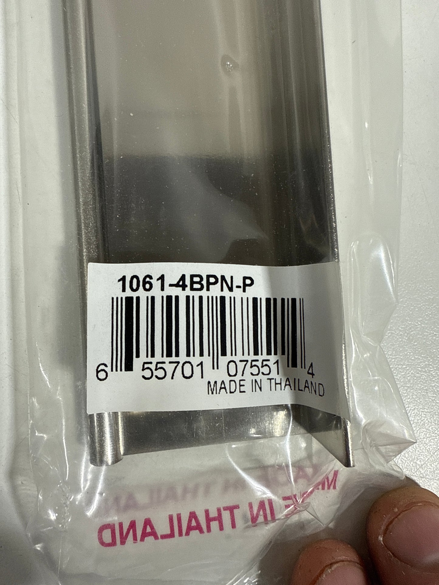 4 x Berenson 1061 Bravo 4-13/32" Center to Center 6" Long Finger Tab Cabinet Edge Pull / Drawer Edge Pull Brushed Nickel