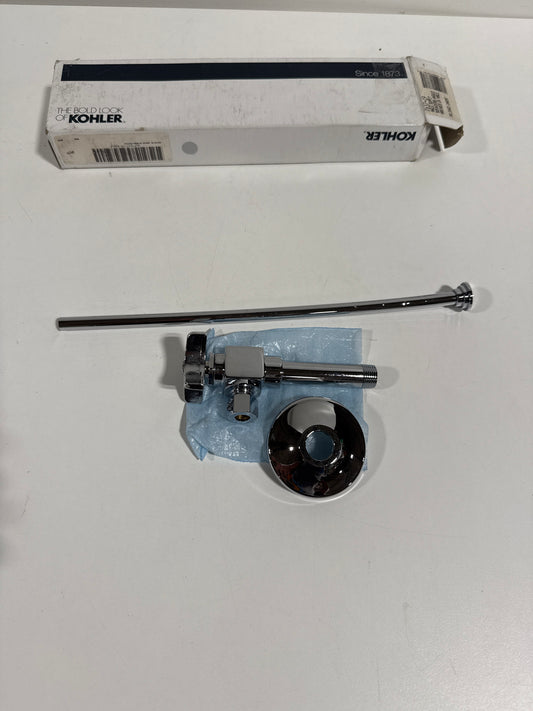 KOHLER 3/8" NPT Angle Supply with Stop and Annealed Vertical Tube