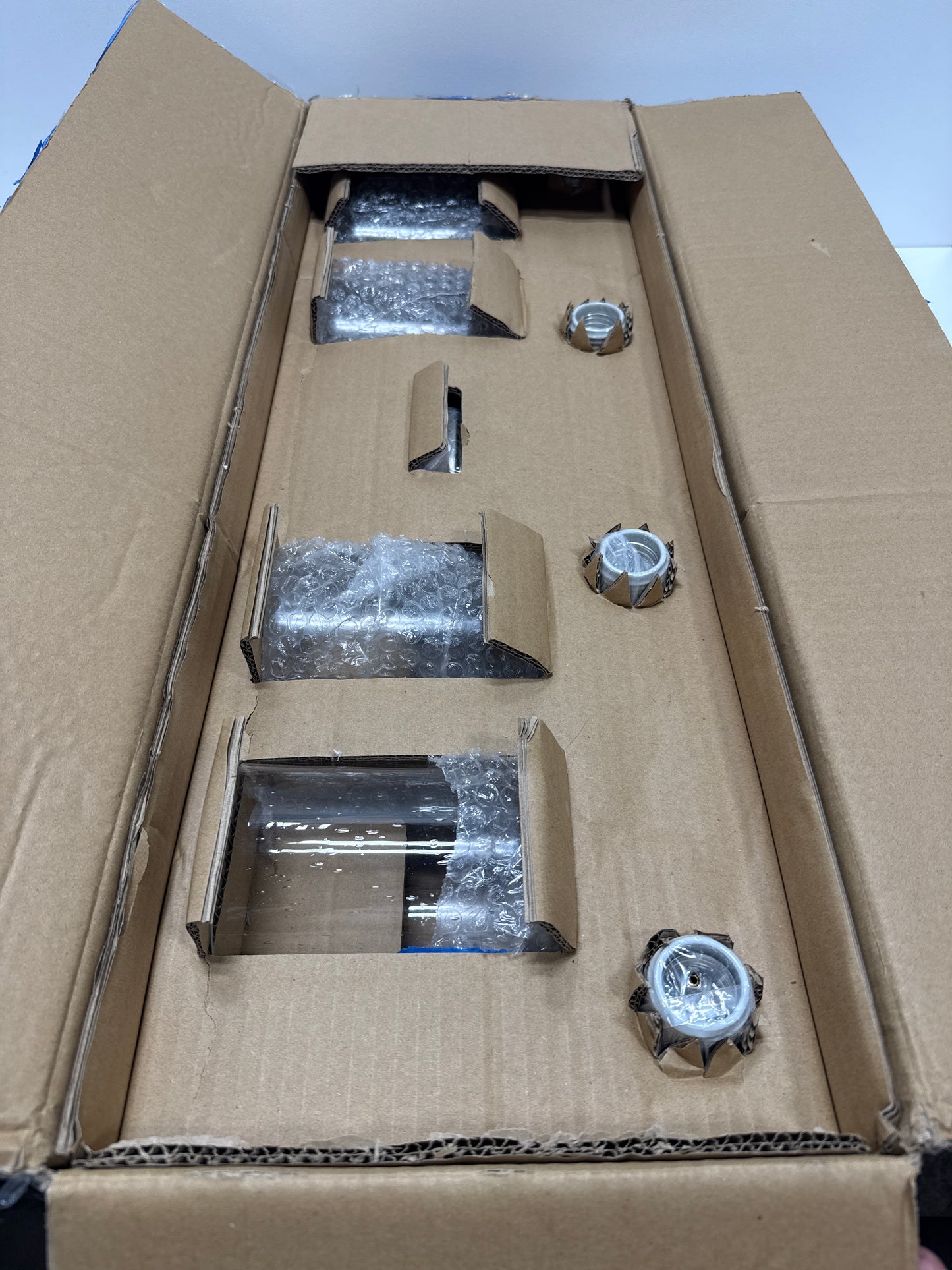 Kichler Winslow 30" Vanity Light in Brushed Nickel, 4-Light Transitional Bathroom Light with Clear Seeded Glass. (30" W x 9.25" H), 45887NI