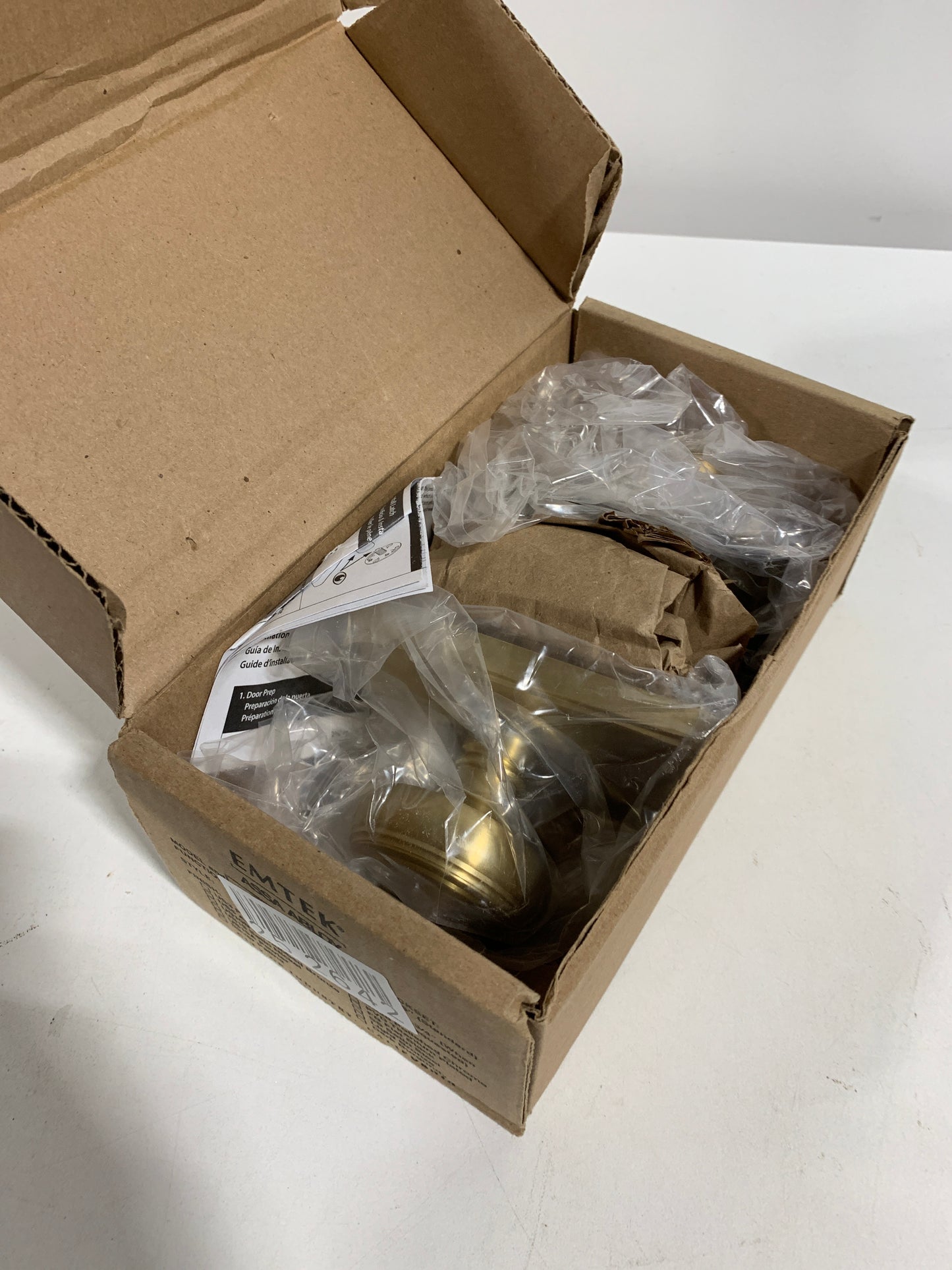 Emtek Norwich Non-Turning Two-Sided Dummy Door Knob Set with Rectangular Rose from the Brass Classic Collection