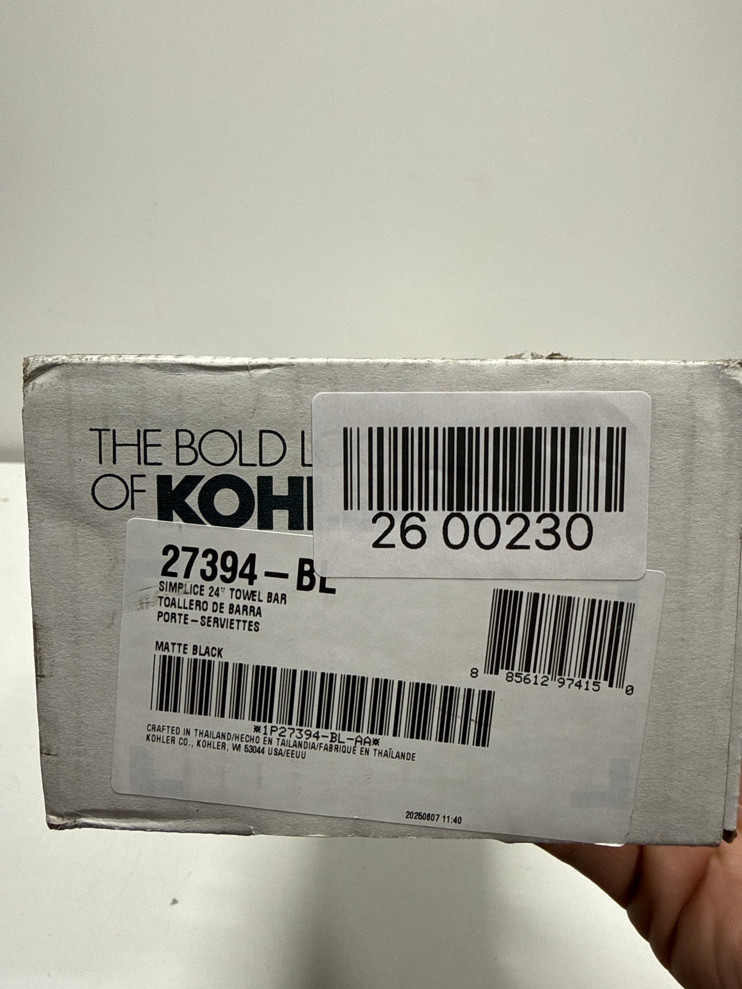 KOHLER K-27394 Simplice 24" Towel Bar