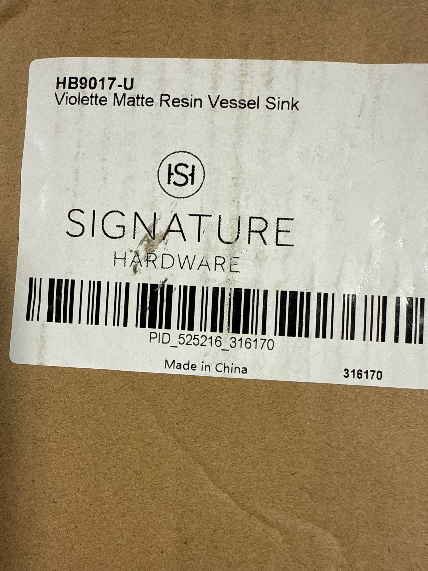 Signature Hardware 250926 Violette 26" Resin Vessel Bathroom Sink White