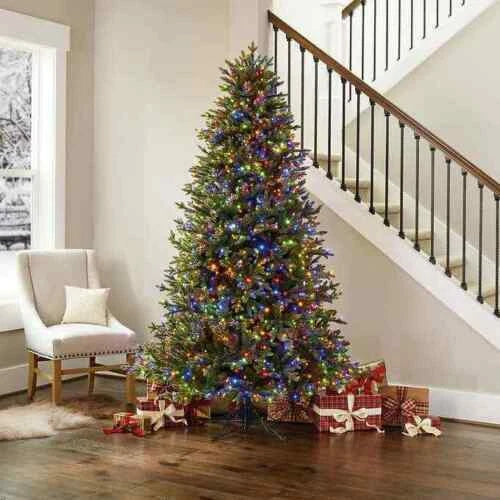 Kirkland 7.5 ft Pre-Lit Aspen EZ Connect Artificial Christmas Tree 1,850 Color-Changing Radiant Micro LED Lights