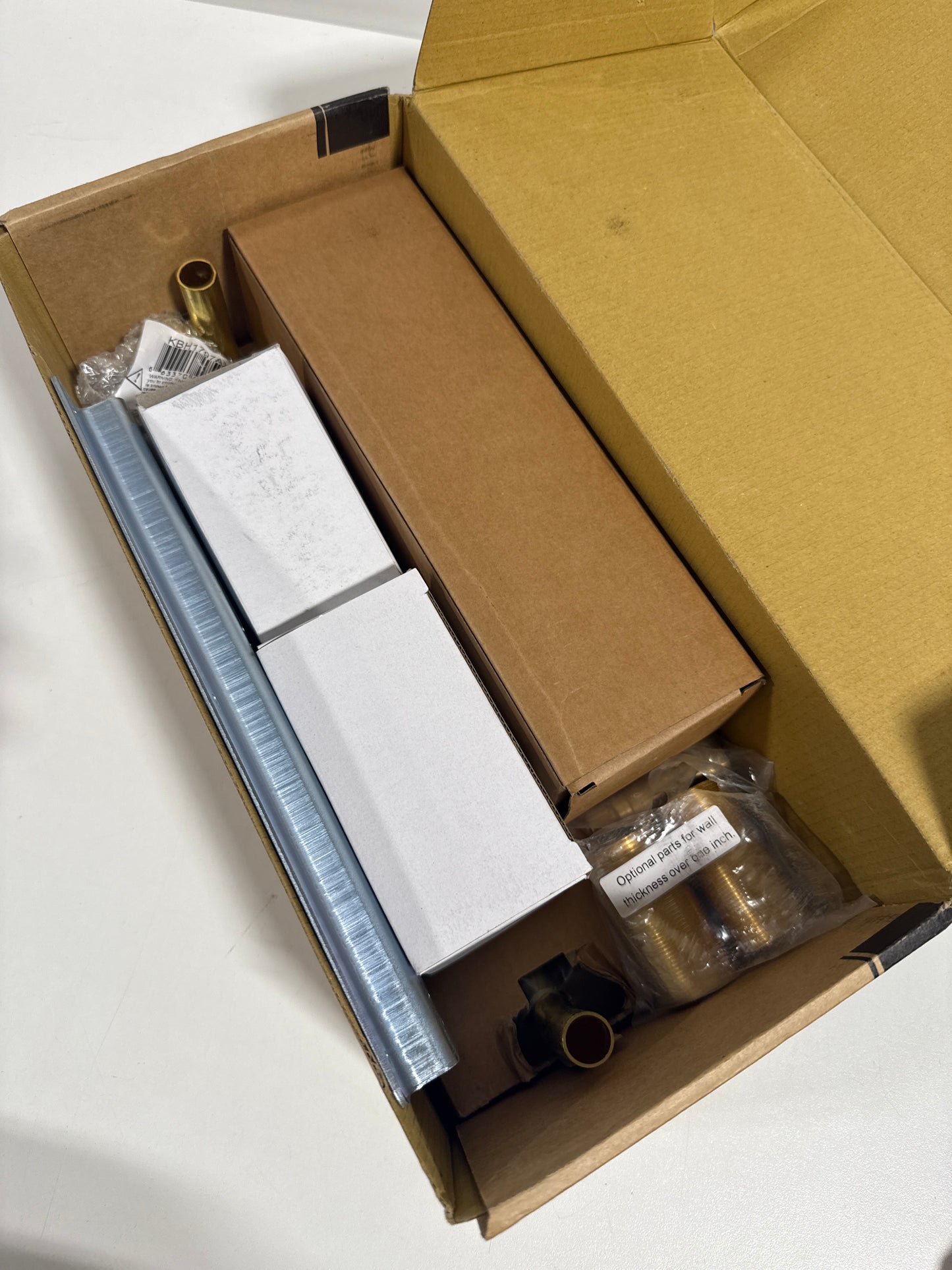 Kingston Brass KS312.AX Vintage 1.2 GPM Wall Mounted Widespread Bathroom Faucet Brushed Brass