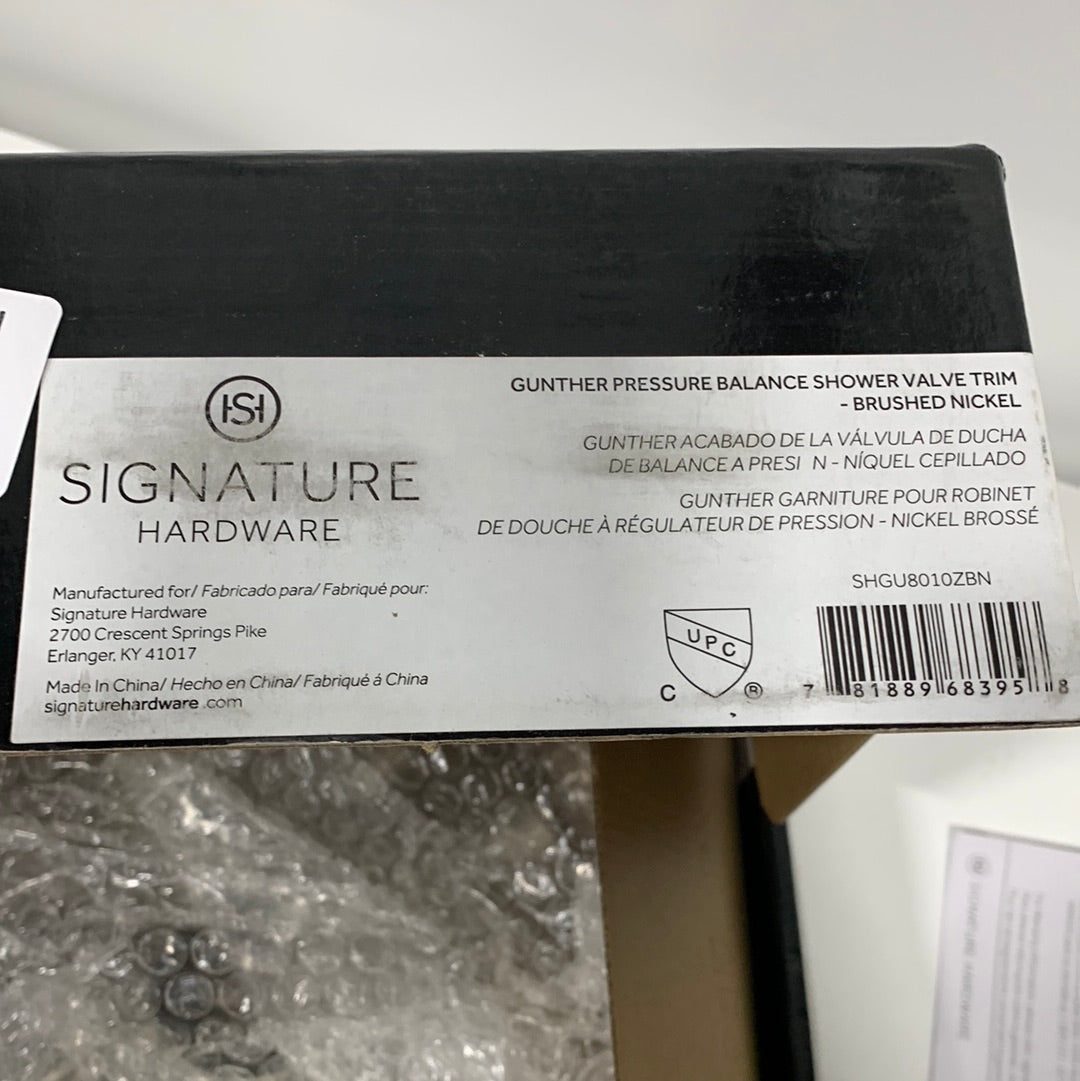 Signature Hardware Gunther Pressure Balanced Valve Trim - Less Valve