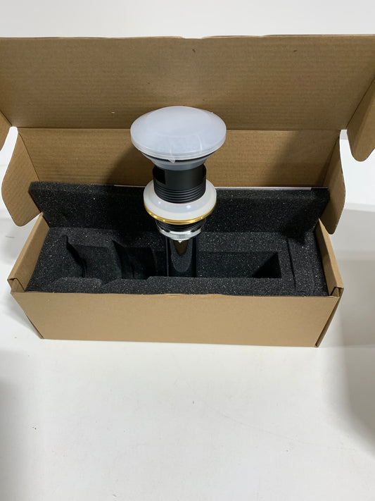 VIGO Bathroom Sink Pop-up Drain with Overflow in Matte Black