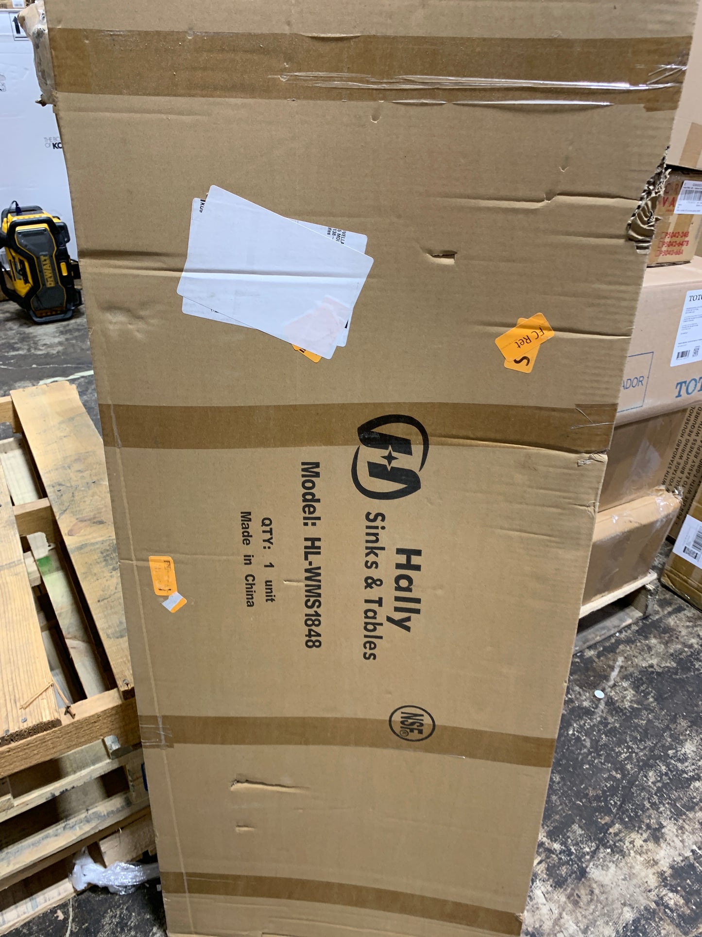 HALLY SINKS & TABLES H Stainless Steel Shelf 18 X 48 Inches, 400 Lb,