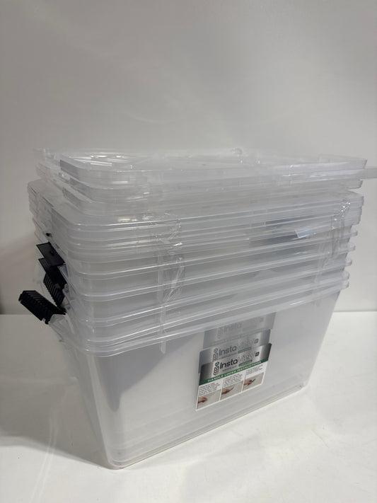 See Desc Greenmade InstaView 45 Multi-Use Storage Bin 45 Quart Clear 6 Ct - *Furniture & Organization